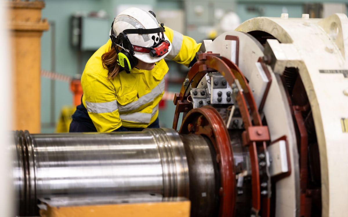 Hydro Tasmania group — apprentices on the tools